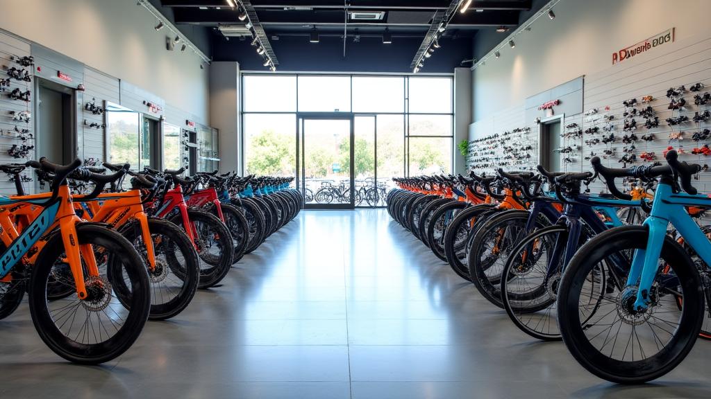 Vasta gamma di biciclette moderne in esposizione nel nostro showroom di Roma